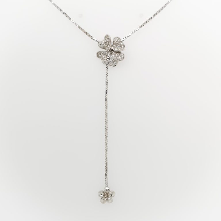 Floral Petals Diamond Necklace
