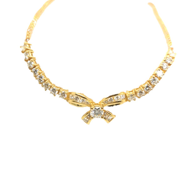 20K Yellow Gold Diamond Necklace