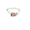 18K White Gold Diamond Pink Sapphire Ring