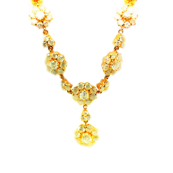 22K Yellow Gold Diamond Necklace