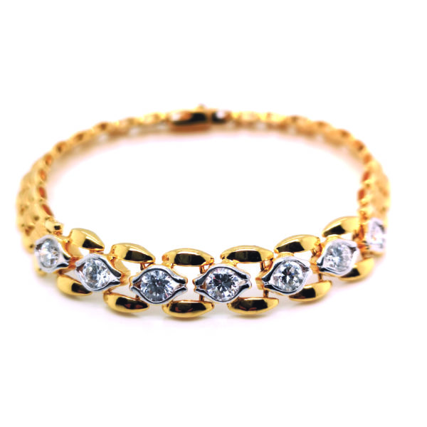 20K Yellow Gold Diamond Bracelet