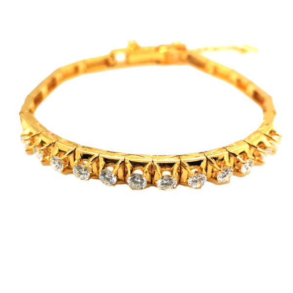 20K Yellow Gold Diamond Bracelet