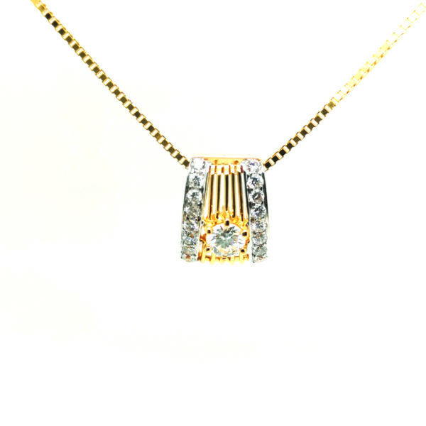 20K Yellow Gold Diamond Pendant
