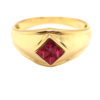 18K Yellow Gold Ruby Ring