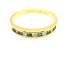 18K Yellow Gold Diamond Emerald Ring