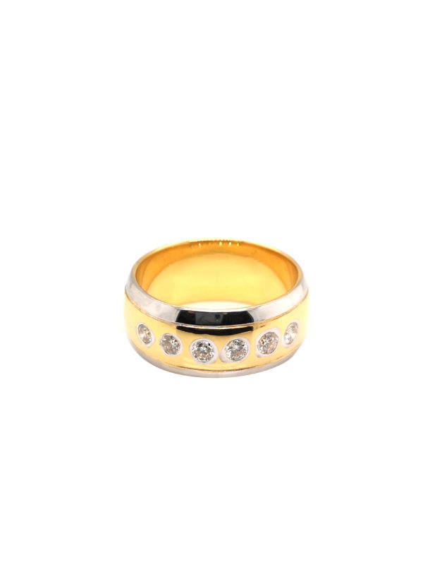 18K Yellow/White Gold Diamond Ring