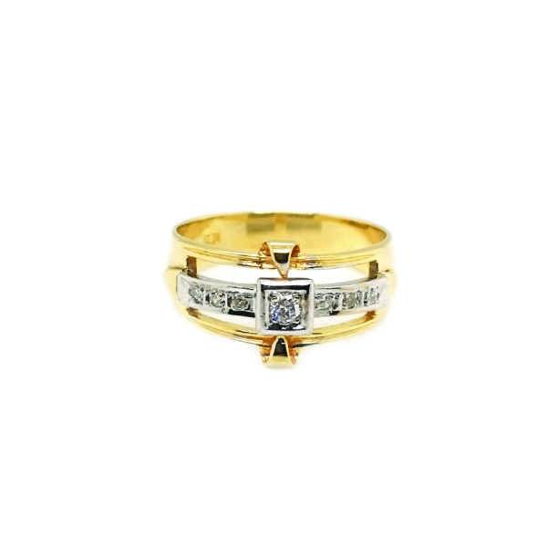 14K Yellow/White Gold Diamond Ring