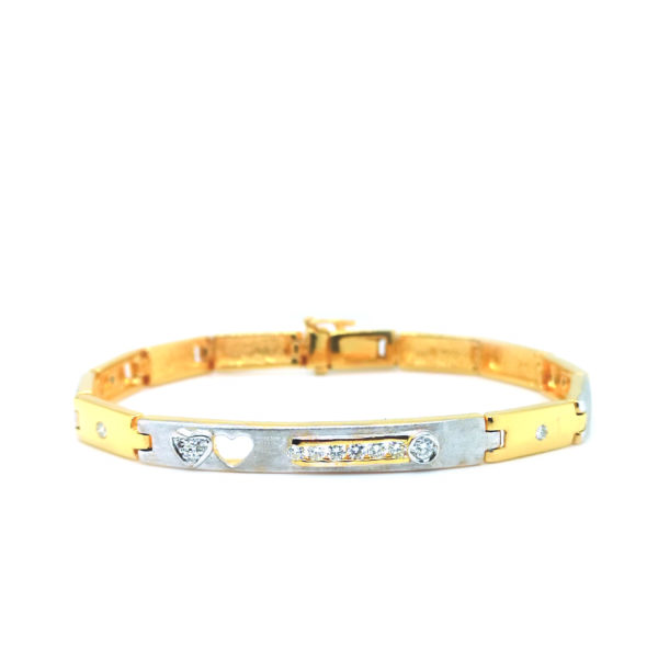 20K Yellow/White Gold Diamond Bracelet