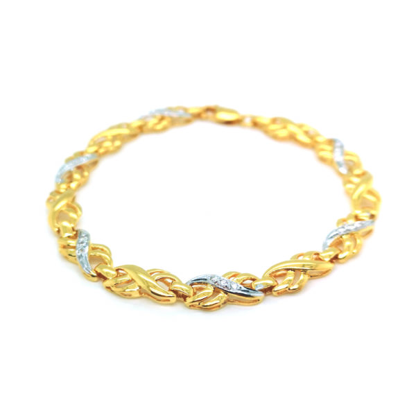 22K Yellow Gold Diamond Bracelet
