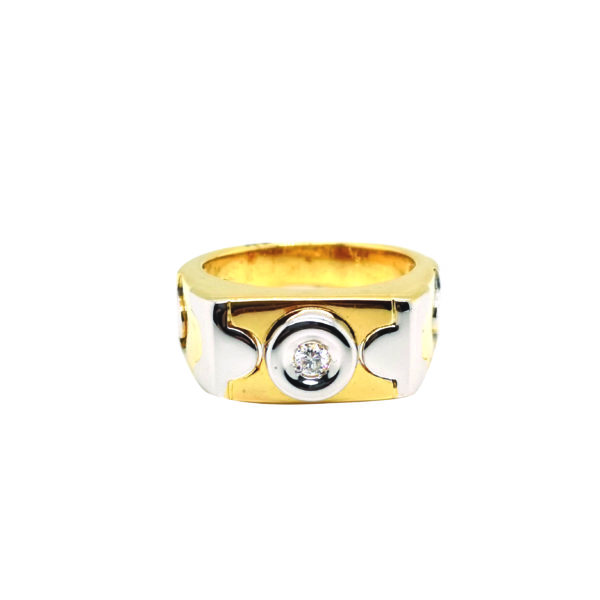 18K Yellow/White Gold Diamond Ring