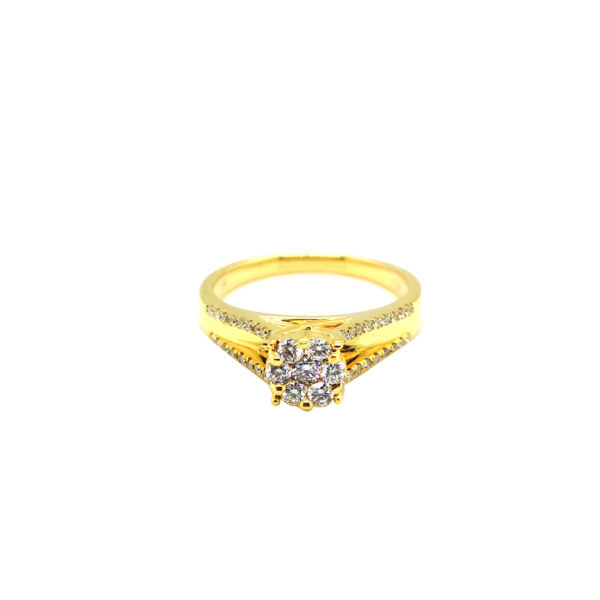 9K Yellow Gold Diamond Ring