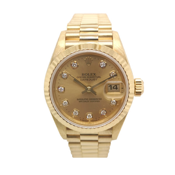 Rolex Datejust Diamond 18K Yellow Gold 69178 Watch